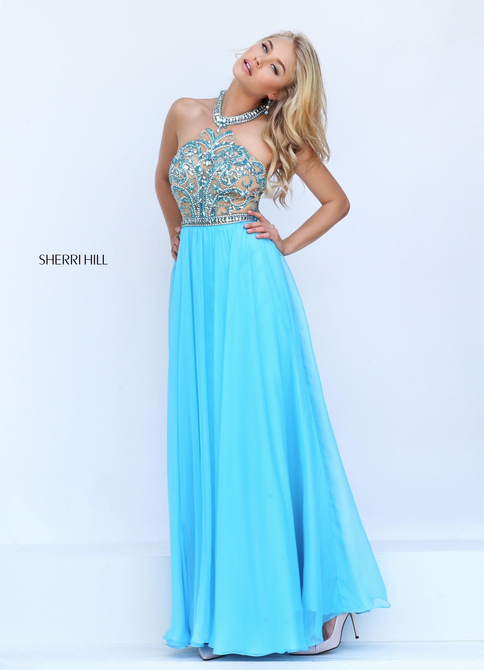 Purchases Sherri Hill Turquoise Dress (50420)