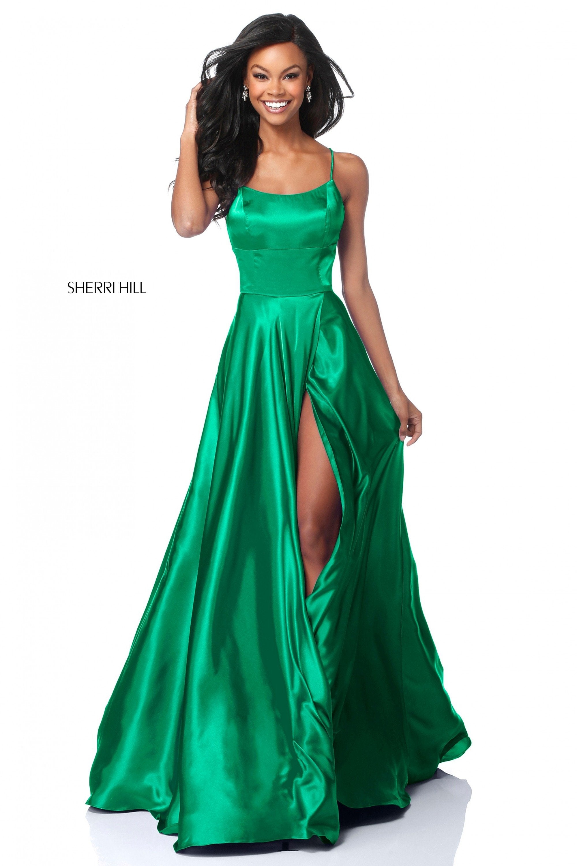 Emerald green sherri hill dress hotsell