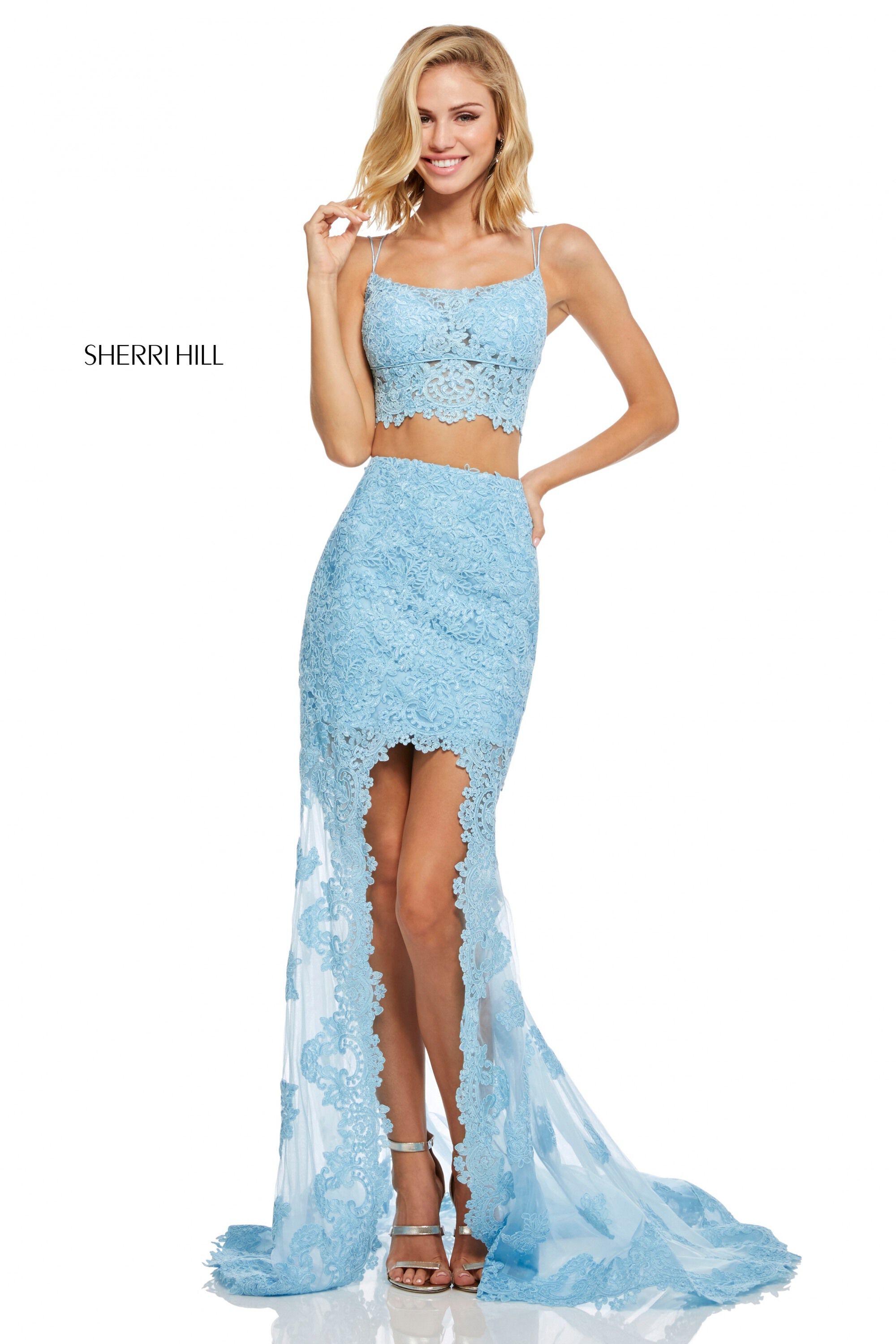 sherri hill floral two piece