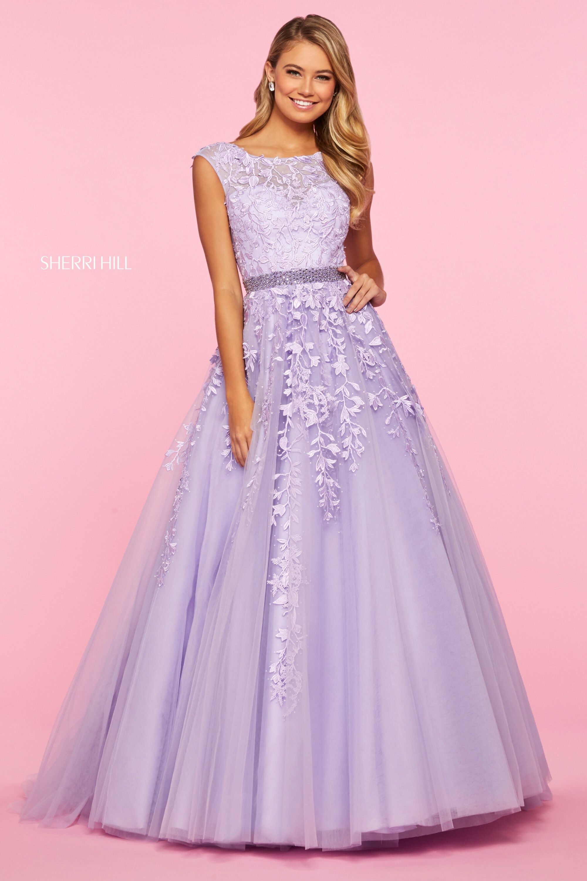 sherri hill lilac ball gown