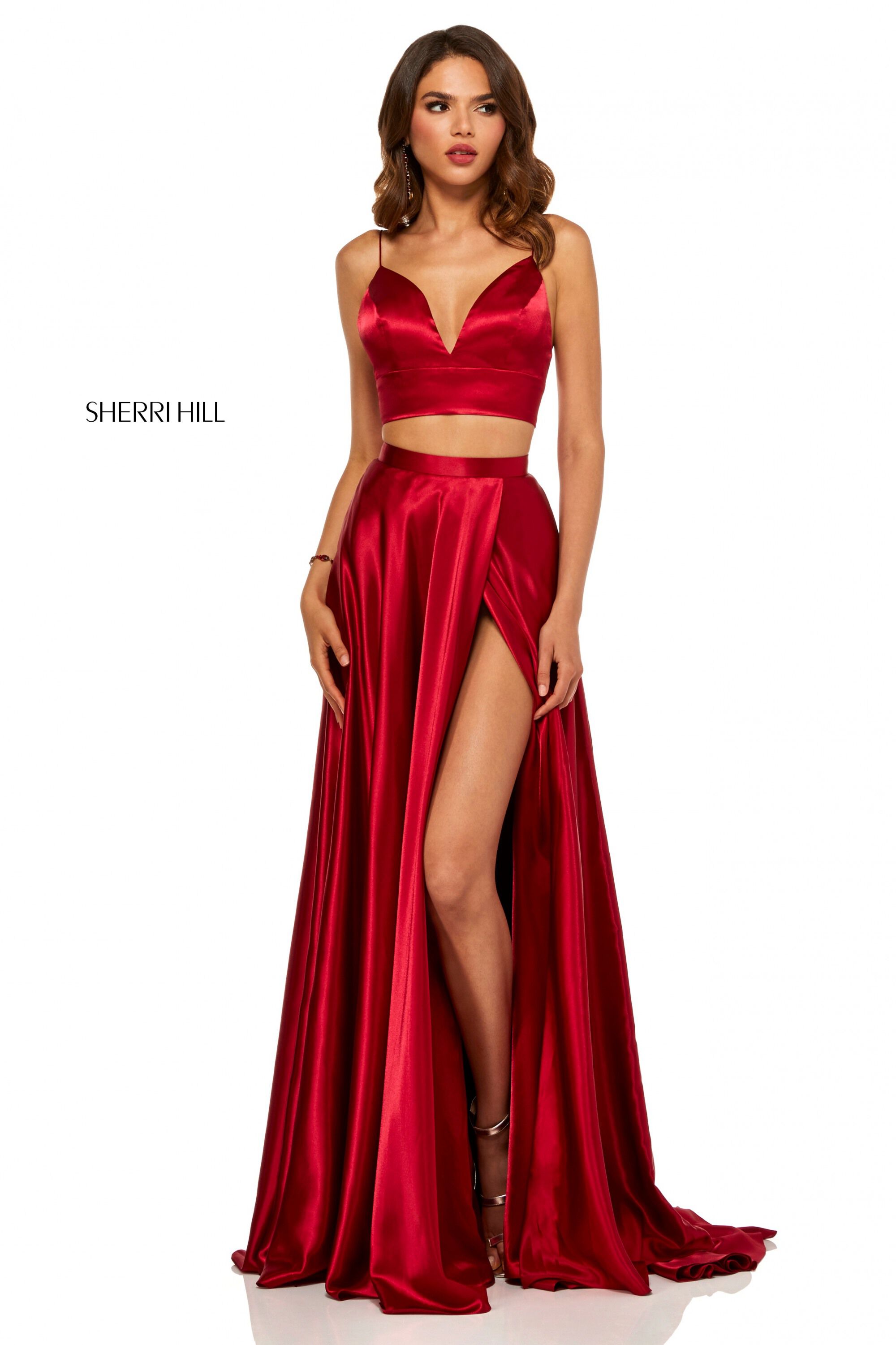sherri hill red two piece