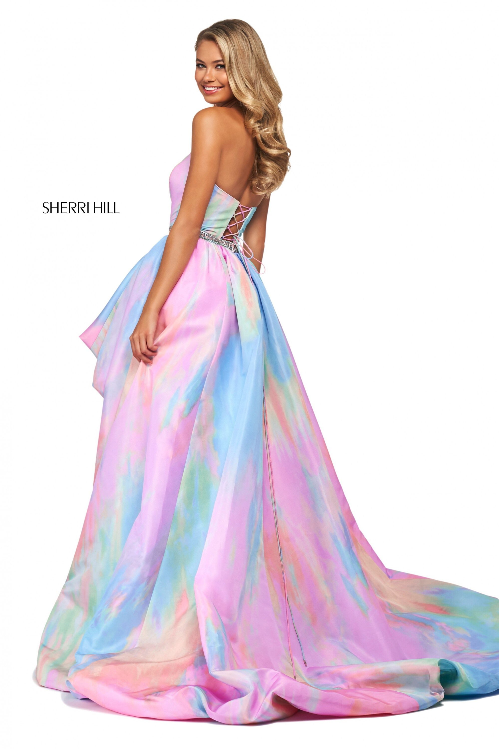 sherri hill rainbow dress