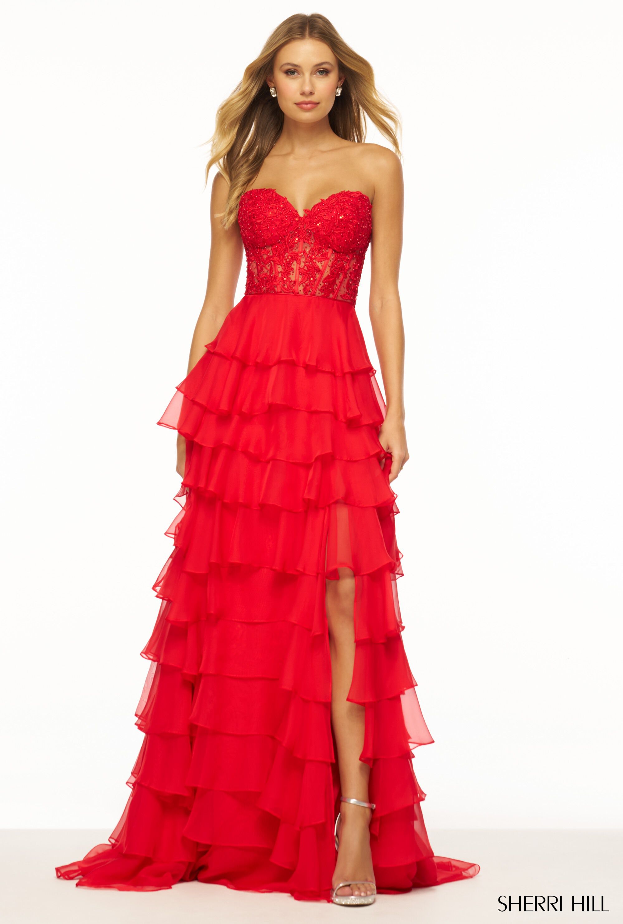 princess red ball gowns