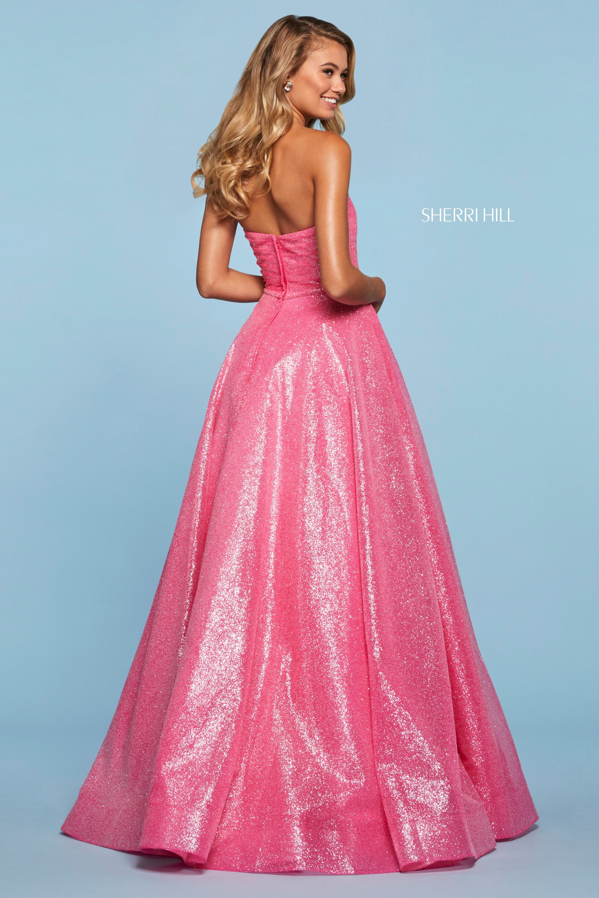 sherri hill pink ball gown