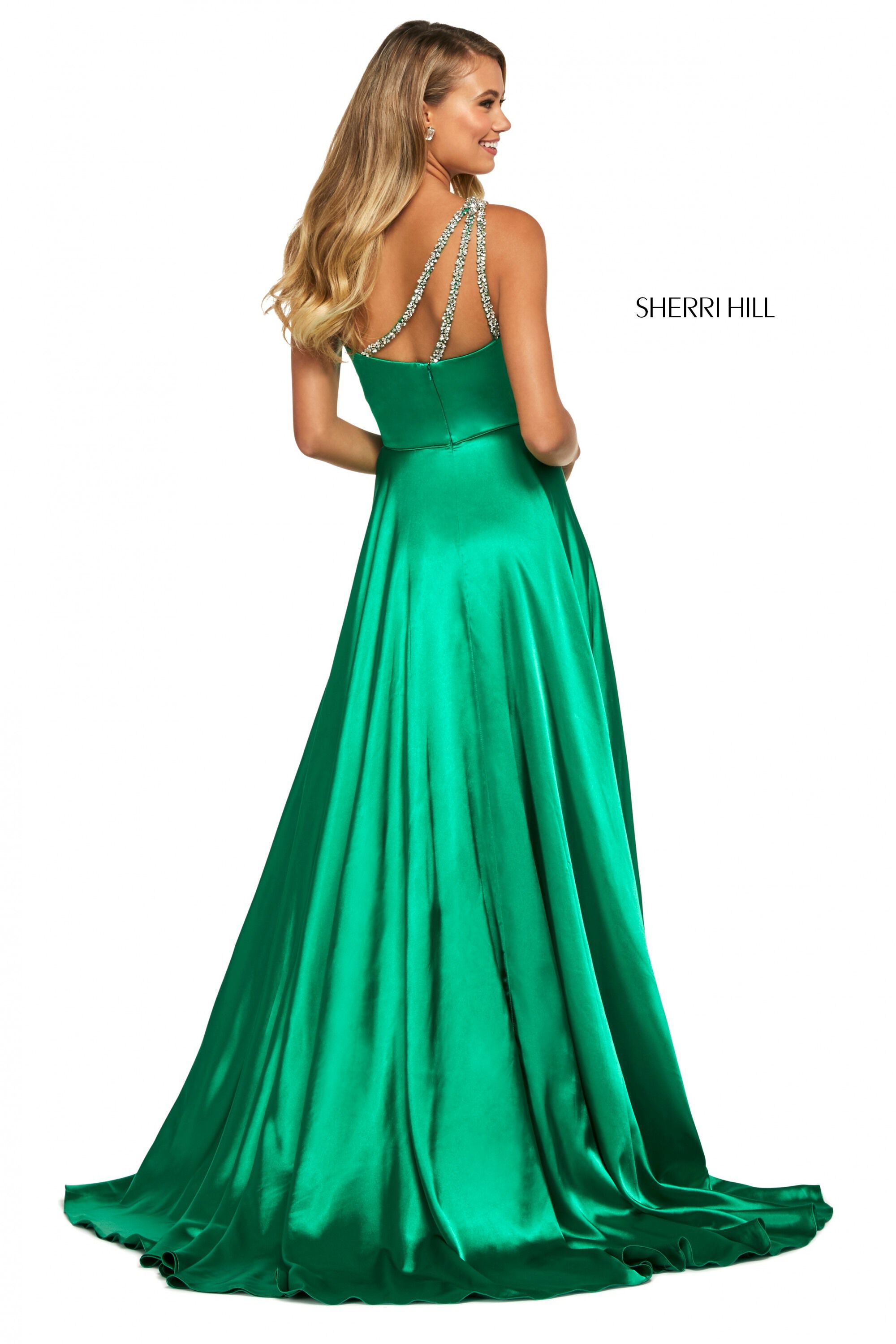 sherri hill emerald dress