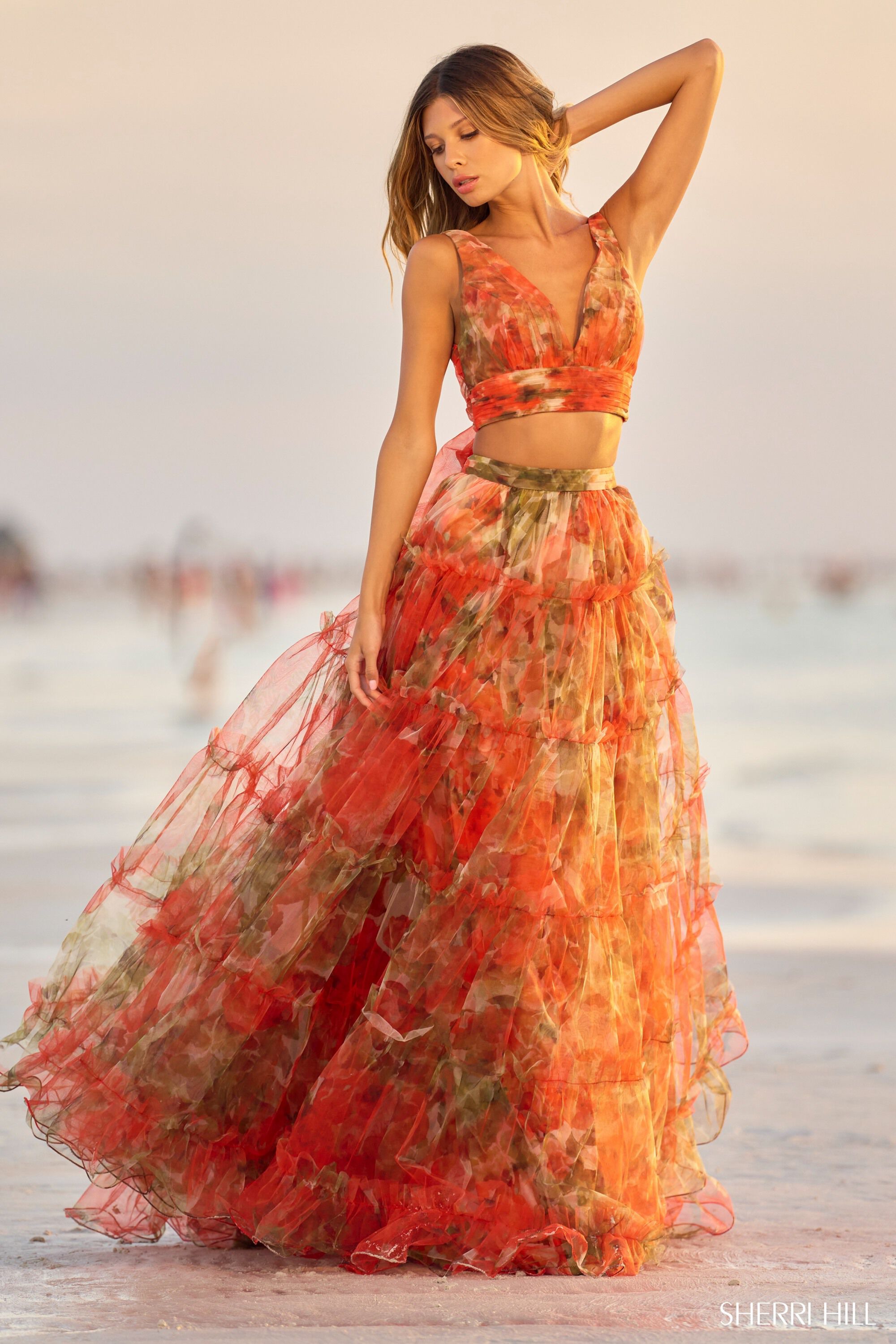 Red and Orange Dress