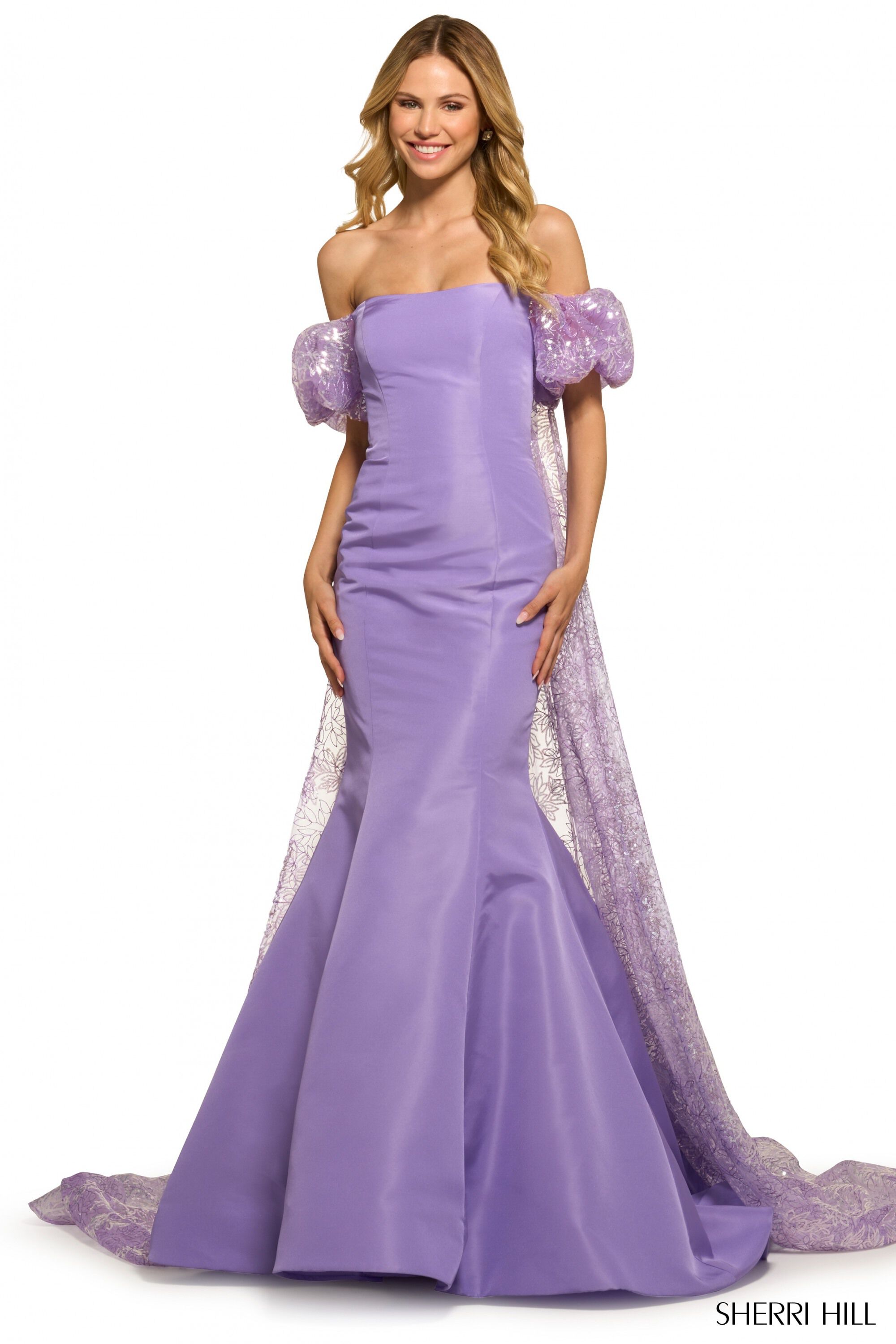 Sherri Hill Long Sequin Strapless Prom Dress 55609