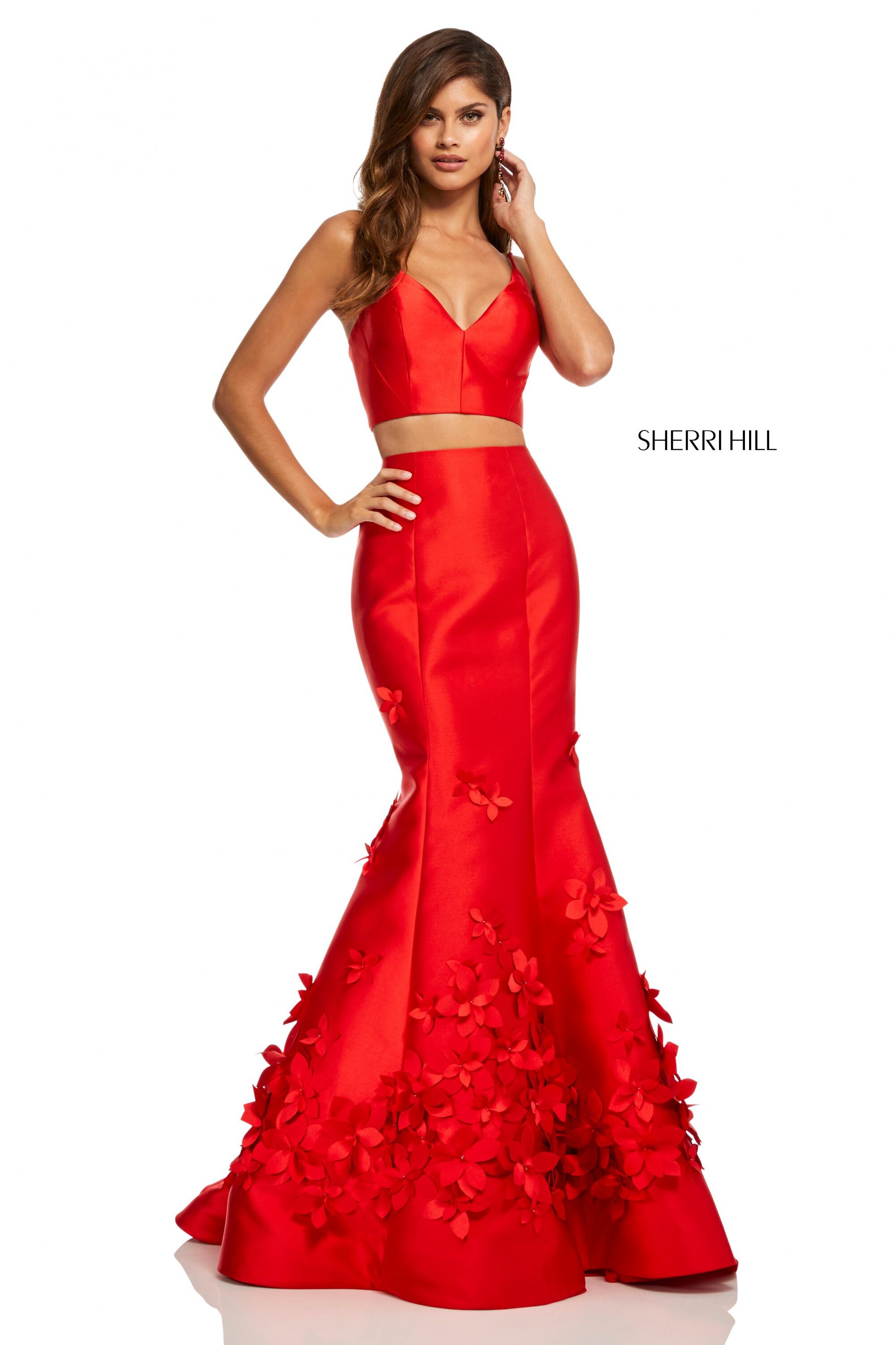 sherri hill red two piece
