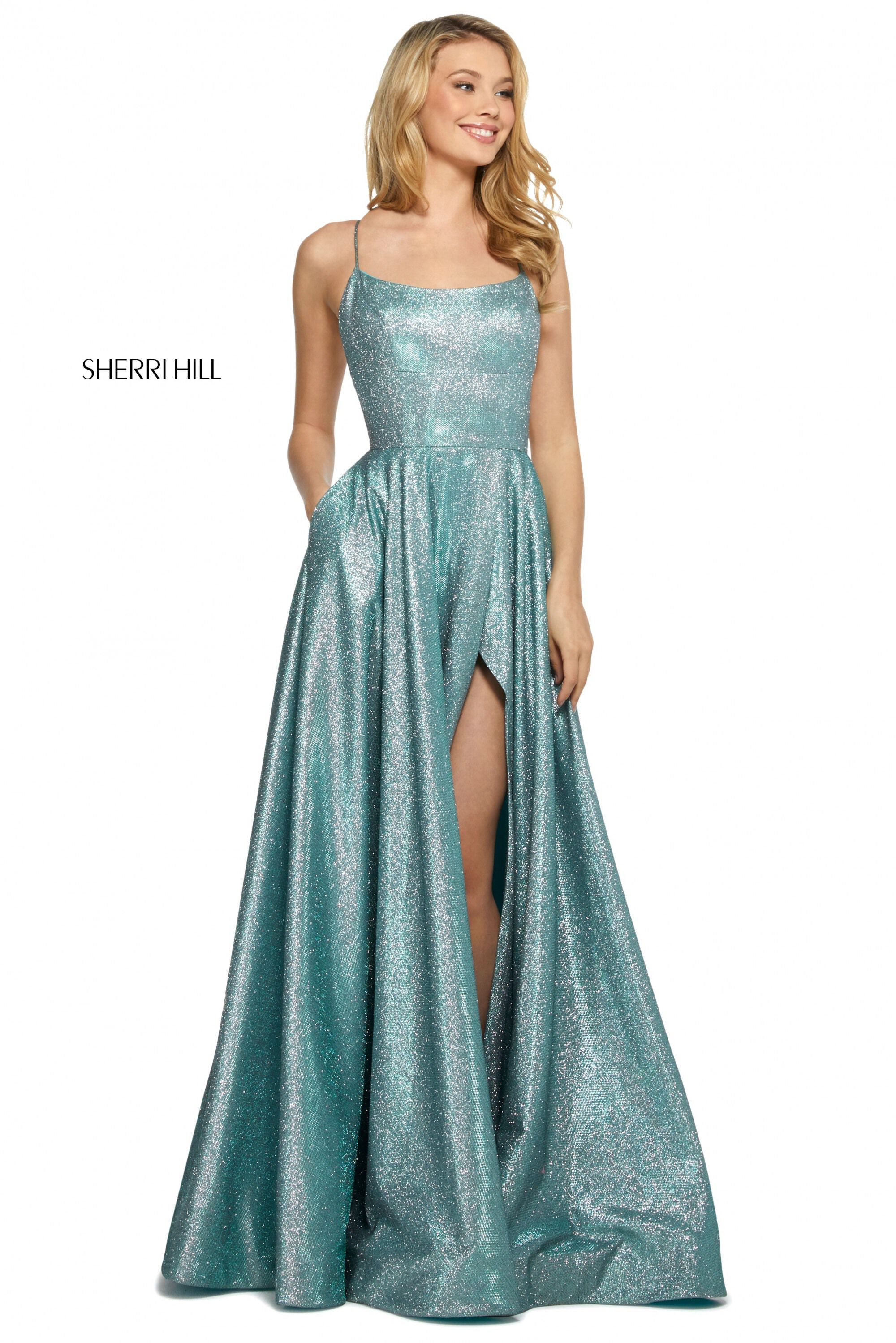 sherri hill teal dress